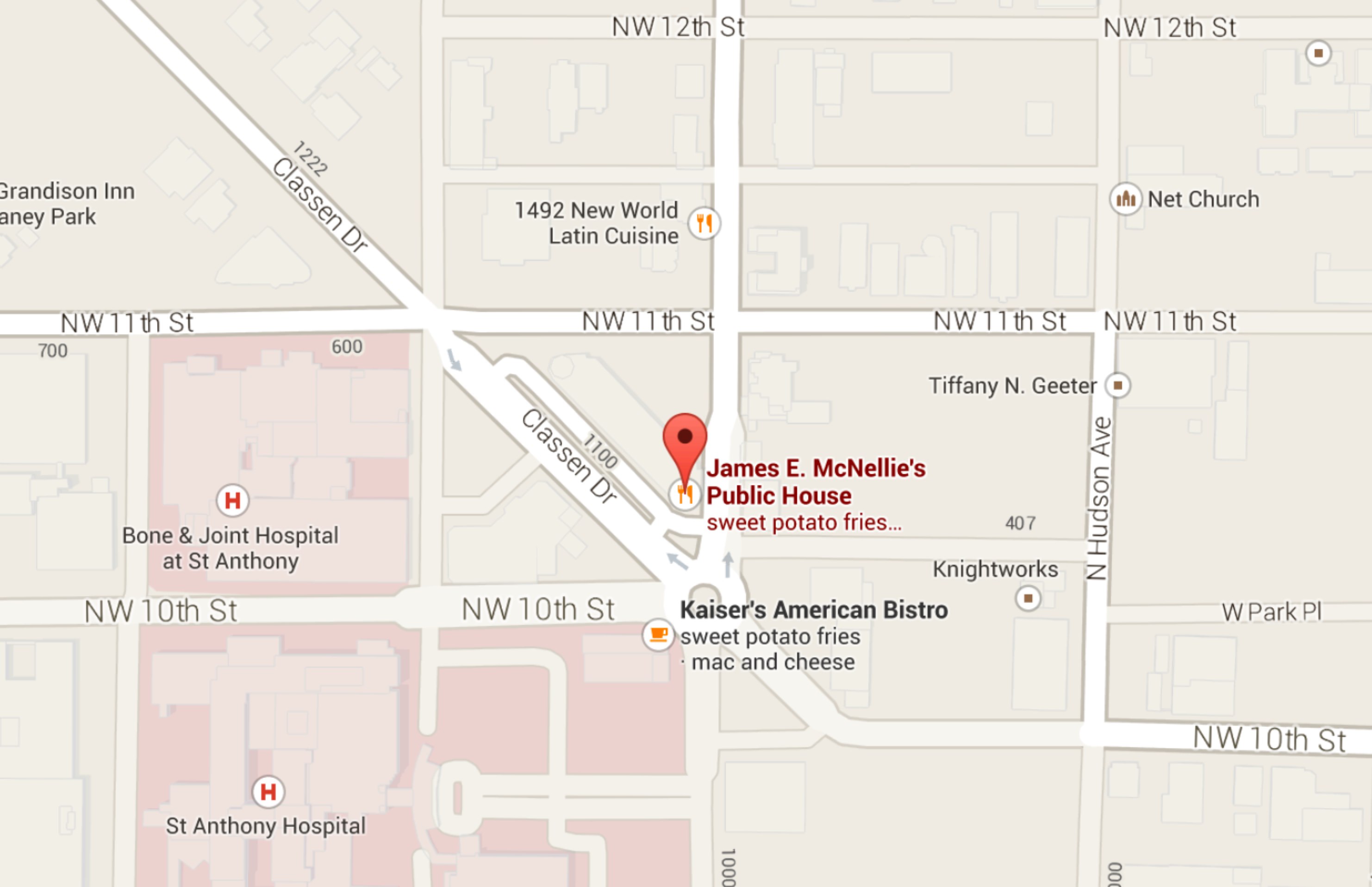 mcnellies okc - google maps