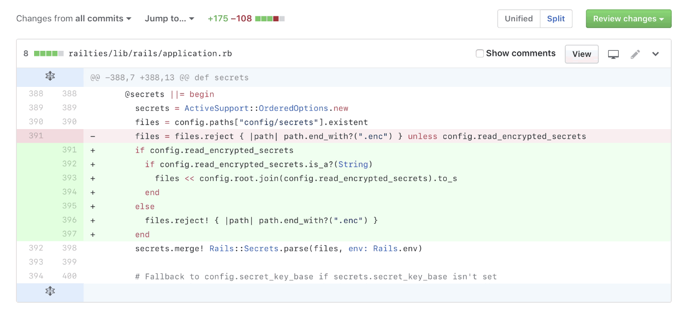 Changed methods and functions