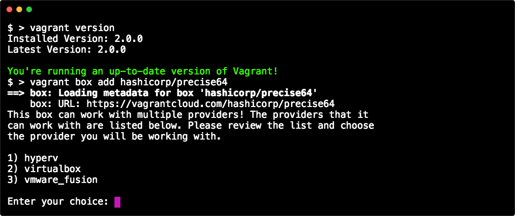 Vagrant 2.0