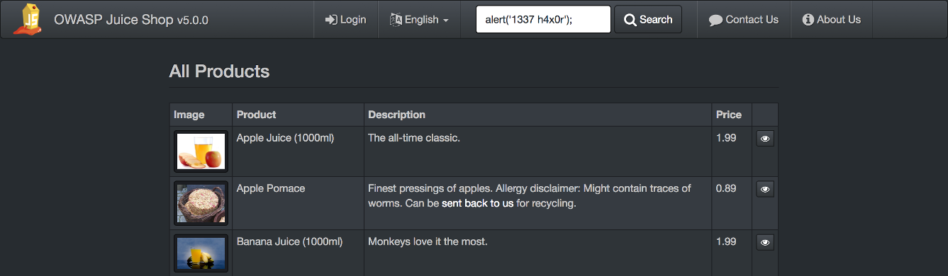 OWASP Juice Shop 5.0.0