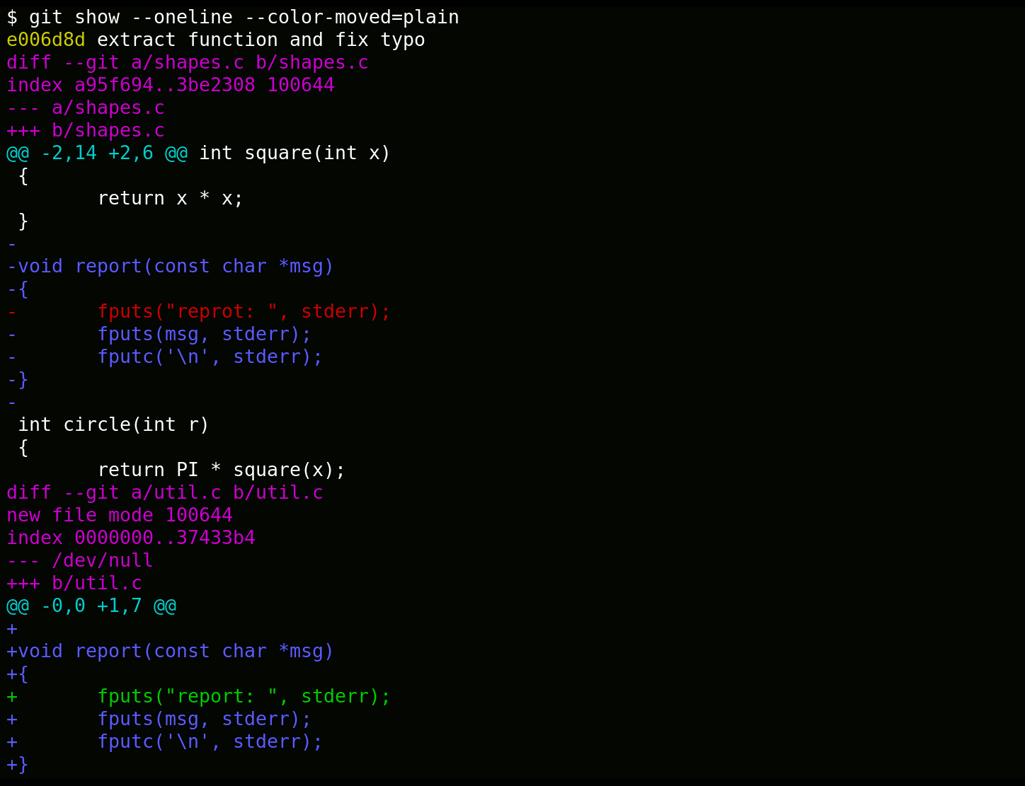 Diff shown with --color-moved