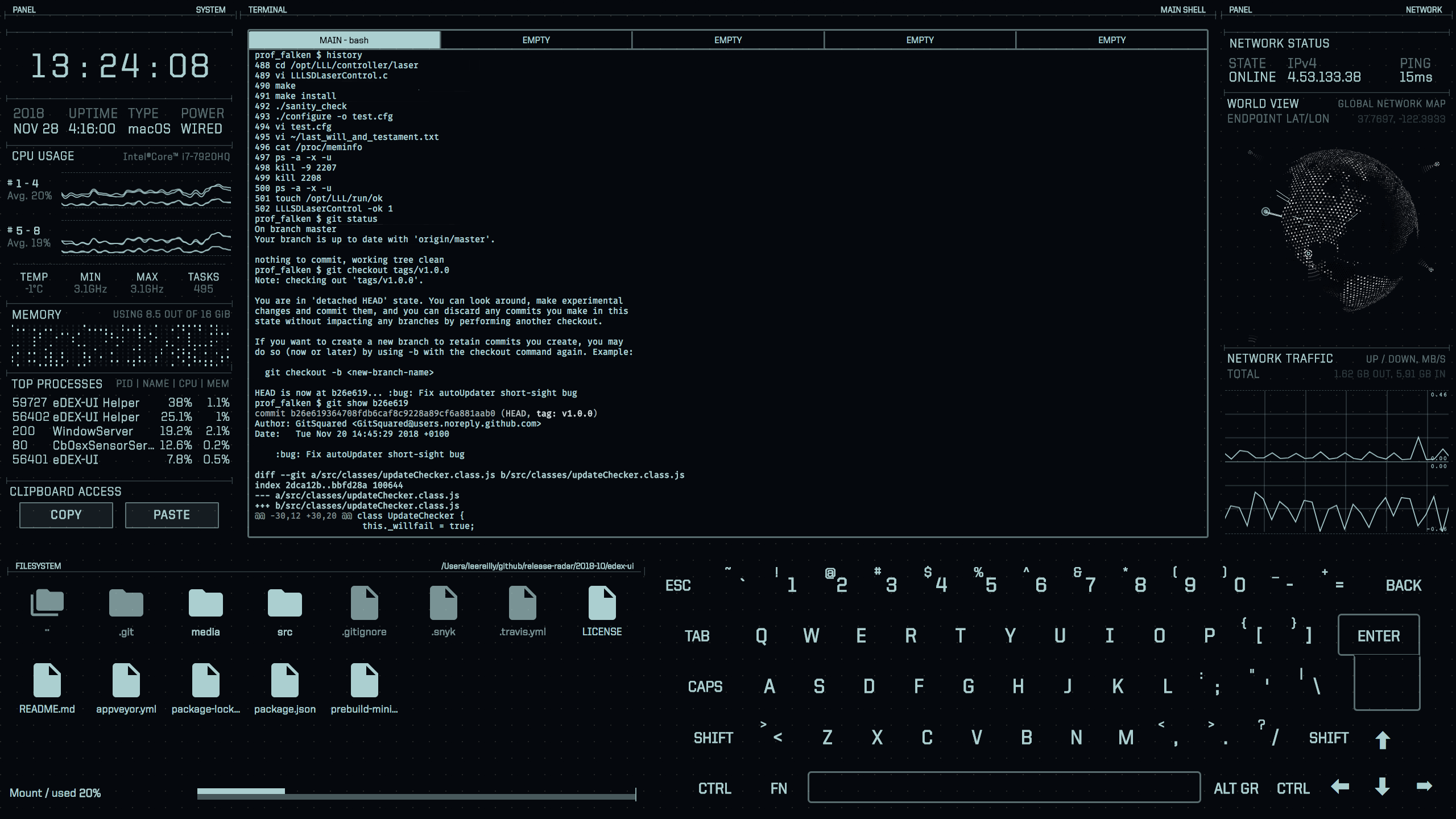 eDEX-UI i 1.0 example