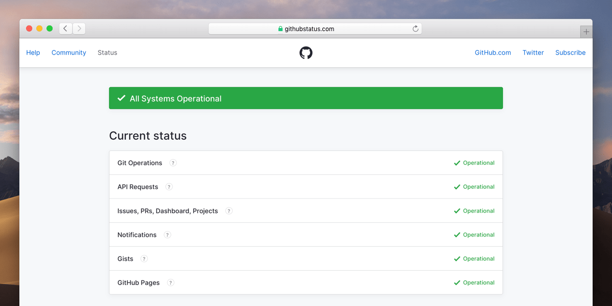 The new GitHub Status Site