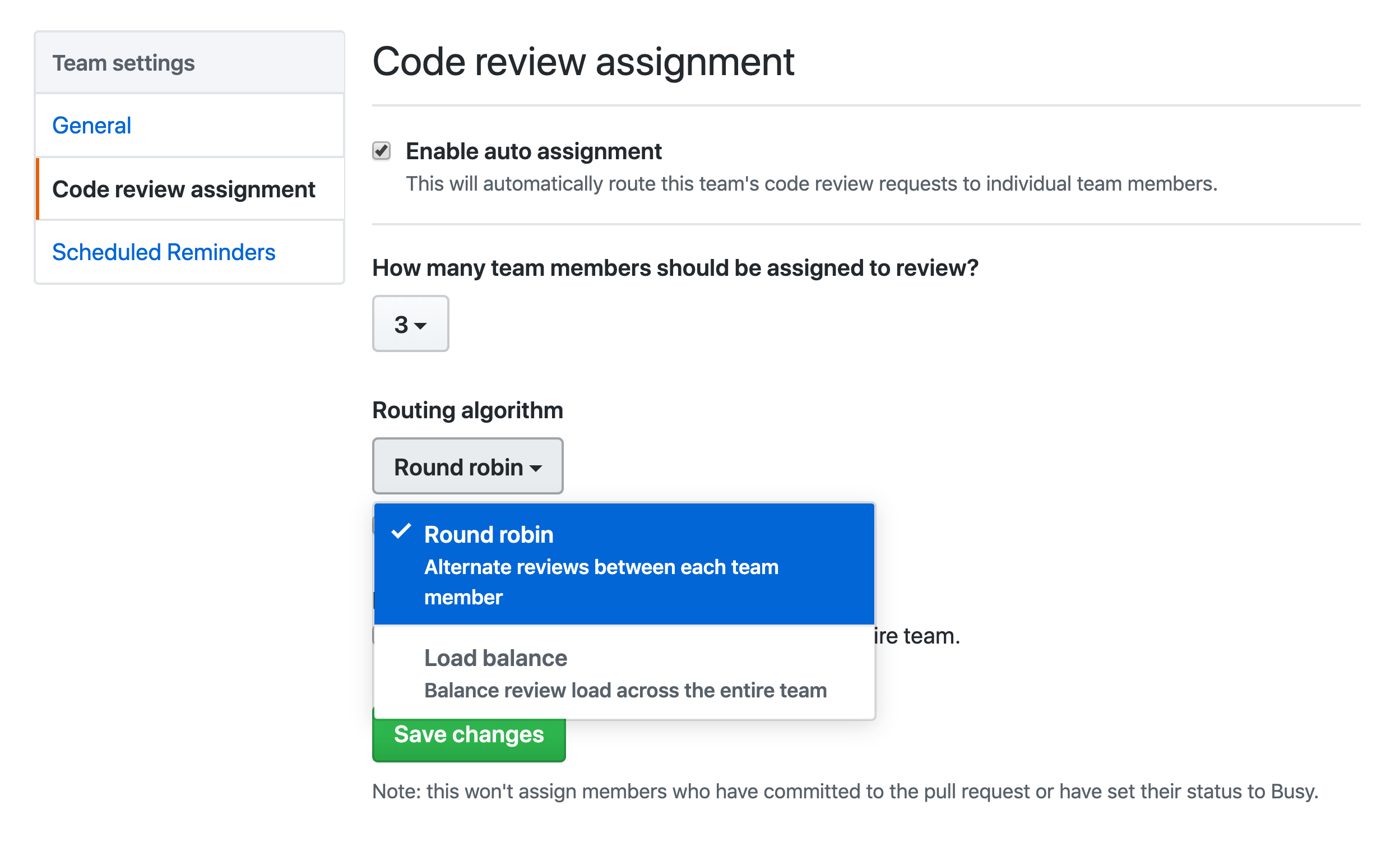 There are two ways to assign code reviews—round robin and load balance—that make sure your team can get through their assignments without getting blocked.