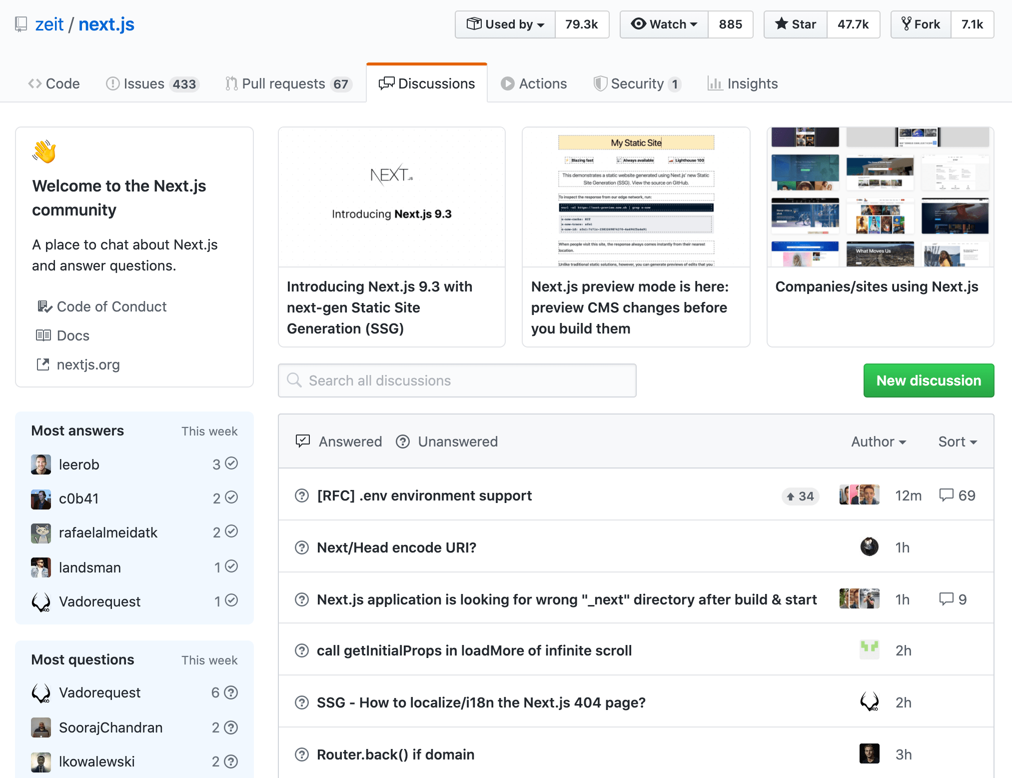 A look at the GitHub Discussions experience