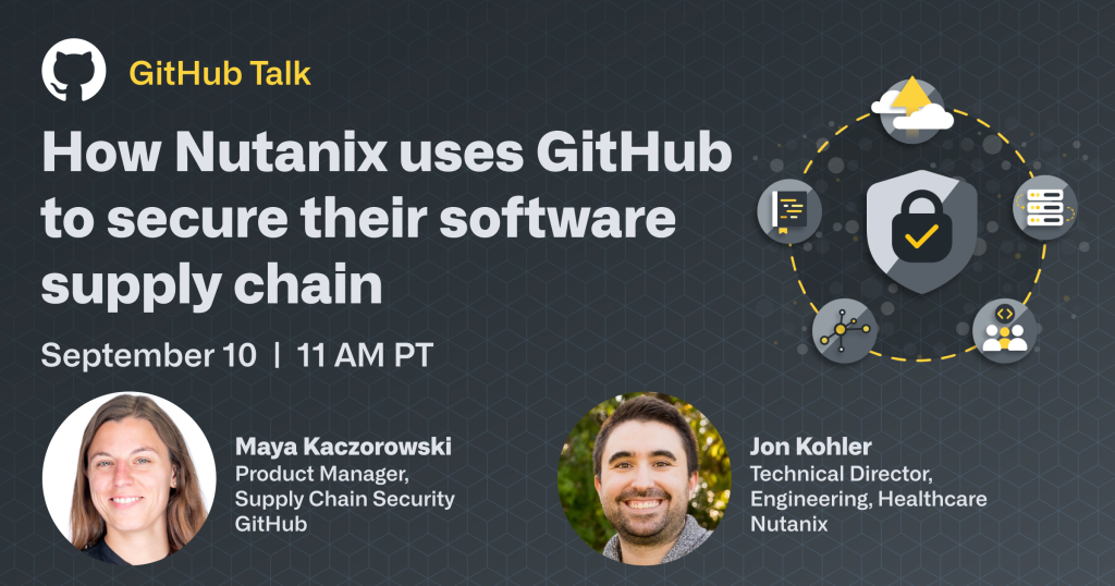 Poster promoting GitHub Security Talk