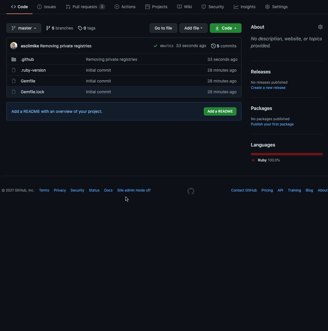 GIF showing how to navigate to the Dependency graph tab to see update logs