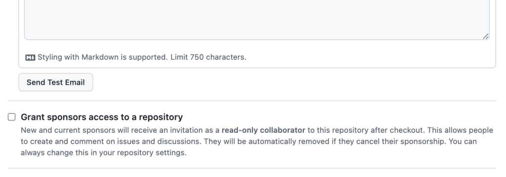 screenshot of sponsors-only repository setting