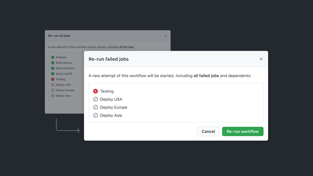 re-run failed jobs notification