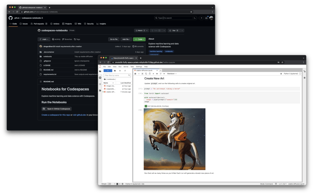 JupyterLab in a Codespace