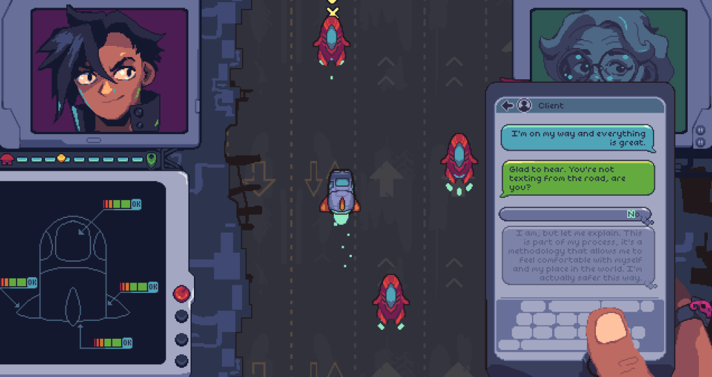 Screenshot of Neon City Express.