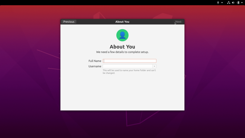 gnome initial setup