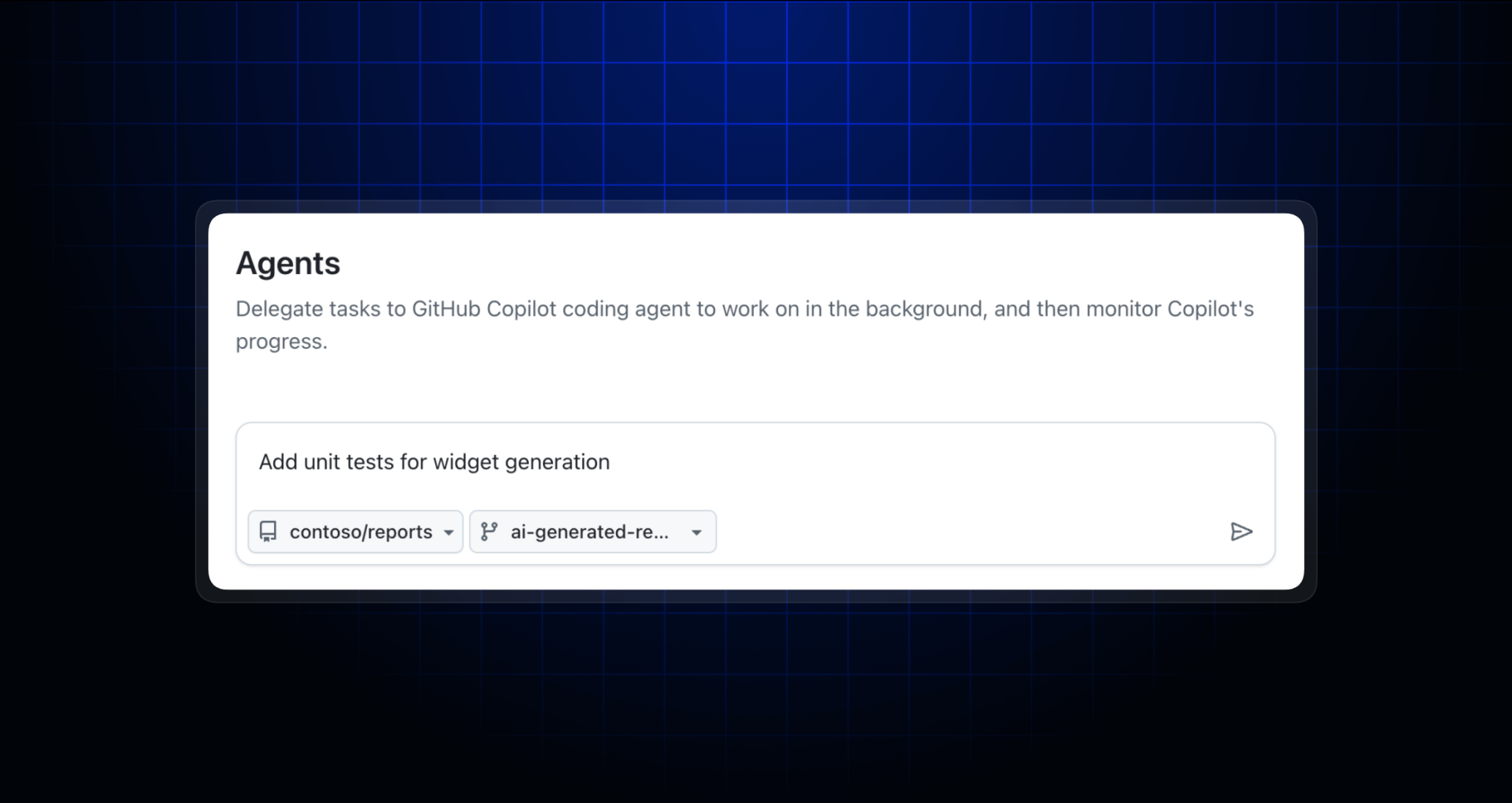 Agents page: Set the base branch for GitHub Copilot coding agent tasks